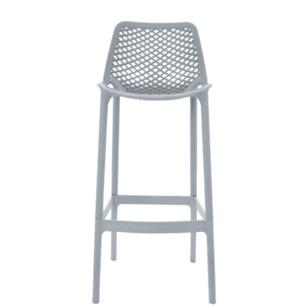 El butaco Soft gris ofrece estilo y comodidad. Ideal para barras, cocinas o restaurantes modernos. Estructura en polipropileno y asiento ergonómico.